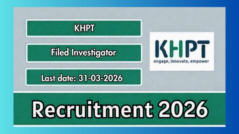 KHPT Recruitment 2026 Apply Online for 18 Field Investigator Posts
