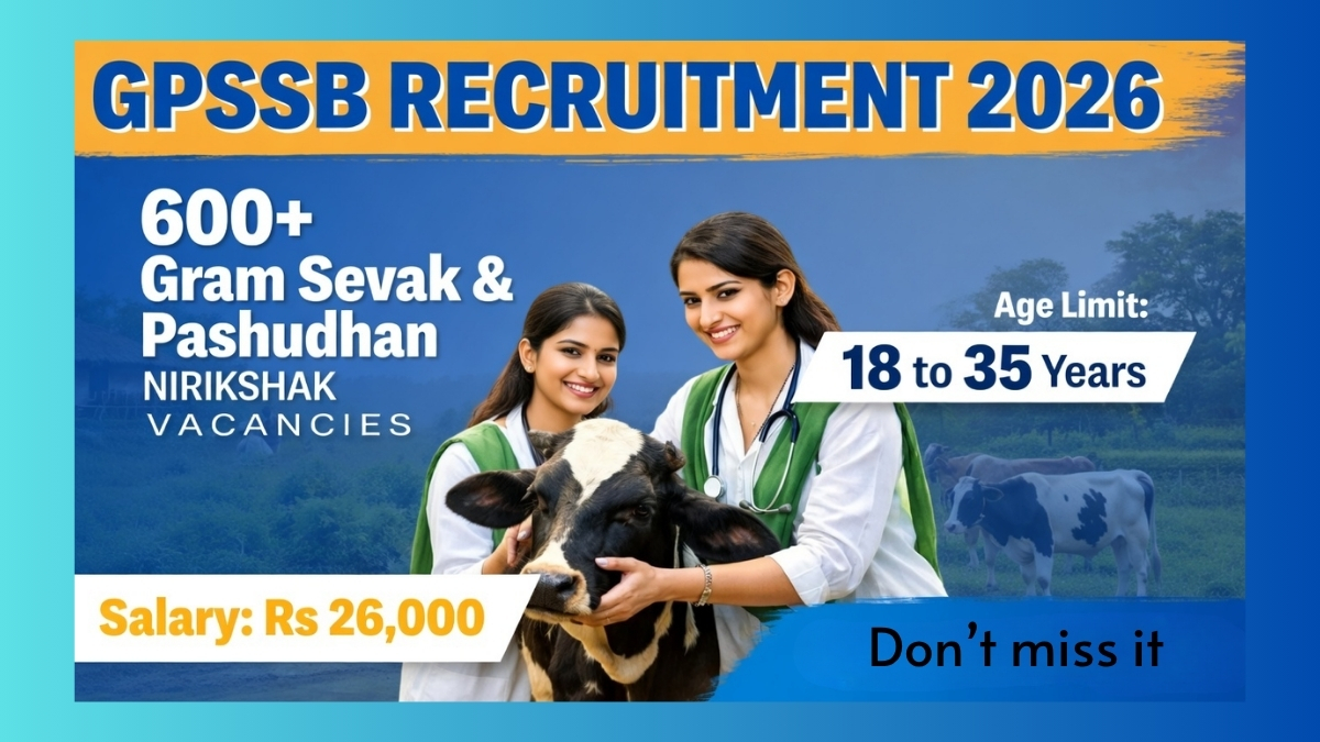 GPSSB Gram Sevak and Pashudhan Nirikshak Recruitment 2026