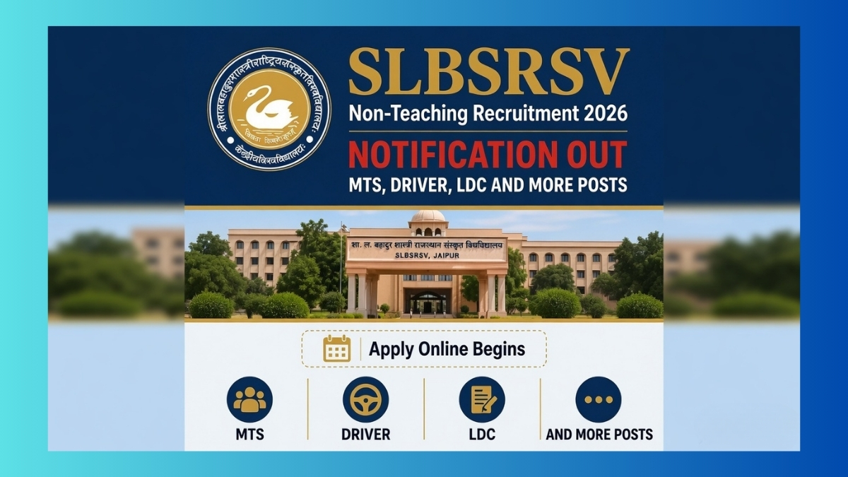 SLBSRSV Non-Teaching Recruitment 2026