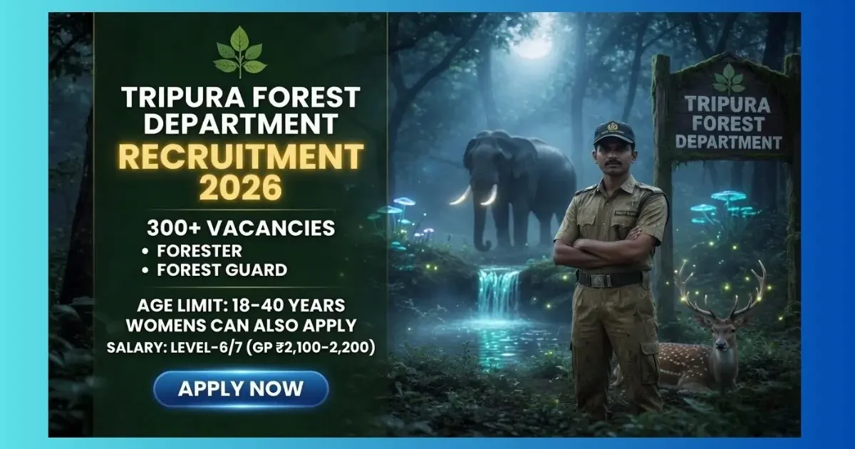 Tripura Forest Department Recruitment 2026 official notification for 271 Forest Guard and Forester posts