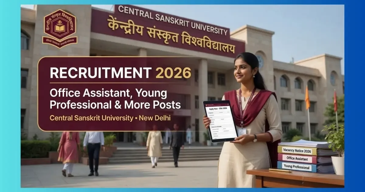 Central Sanskrit University Delhi Recruitment 2026 for 15 contractual posts notification