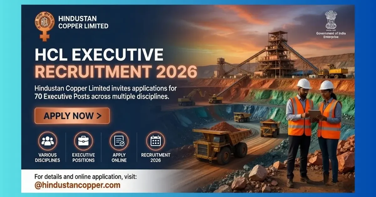 HCL Executive Recruitment 2026 official notification for 70 E2 E3 E4 posts across India