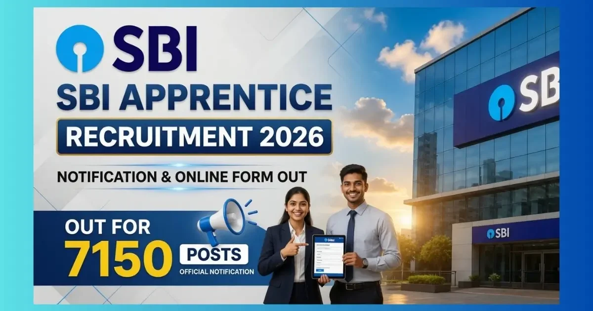 SBI Apprentice Recruitment 2026 official notification for 7150 posts across India