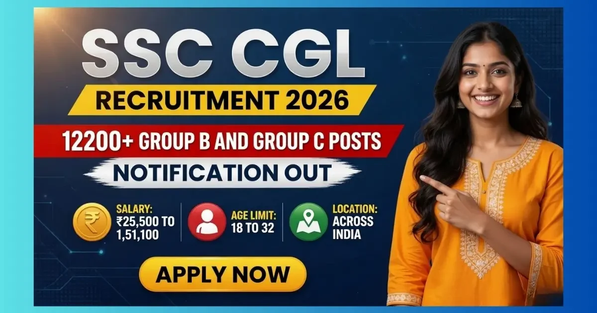 SSC CGL 2026 Notification official for 12256 Group B and C posts apply online