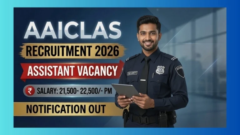 AAICLAS Assistant (Security) Recruitment 2026 official notification for 62 posts across five airports