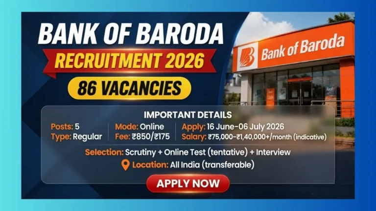 Bank of Baroda C&IC Recruitment 2026 official notification for 86 Manager Senior Manager and Chief Manager posts