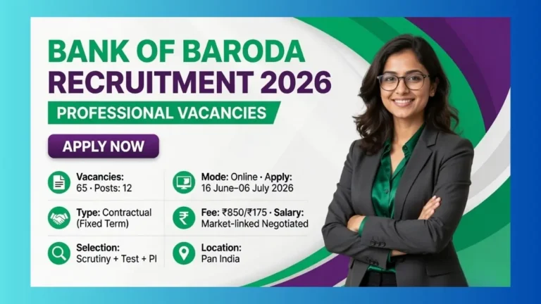 Bank of Baroda Professionals Recruitment 2026 for 65 Vice President, Deputy Vice President and AVP posts in Corporate Credit