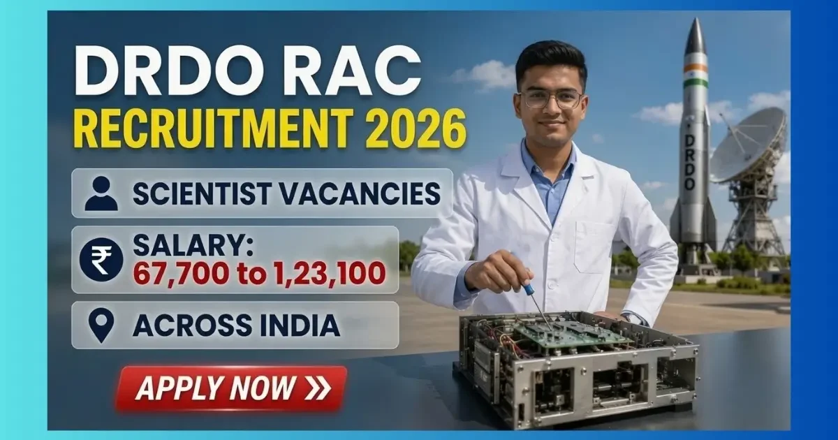 DRDO RAC Scientist C D E Recruitment 2026 official notification for 33 posts