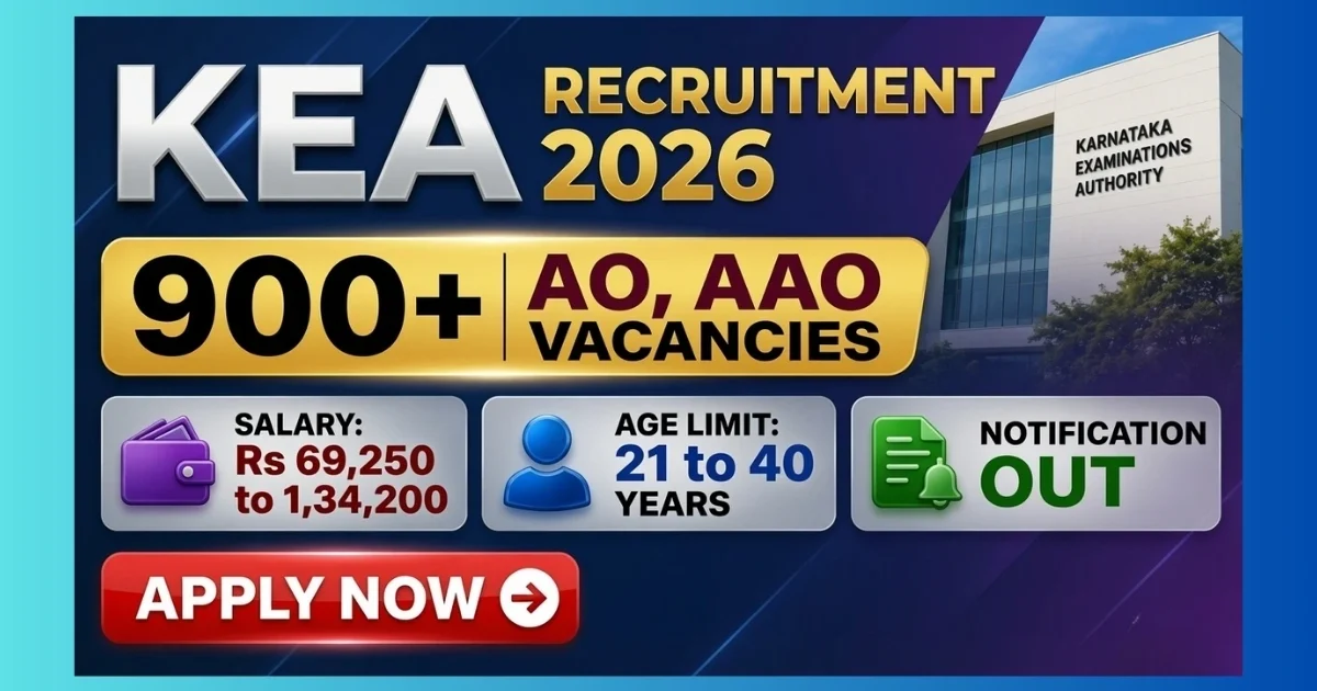 KEA Karnataka AO AAO Recruitment 2026 notification for 945 Agriculture Officer and Assistant Agriculture Officer posts