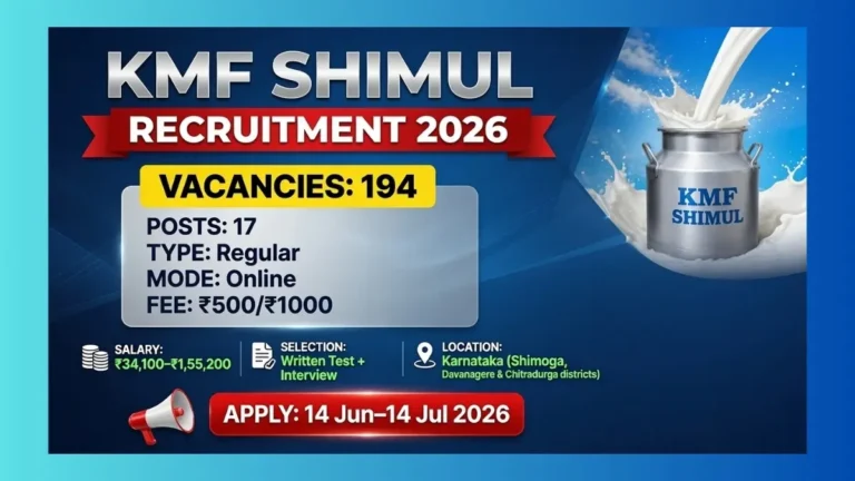 SHIMUL Shimoga Recruitment 2026 official notification for 194 Assistant Manager, Technician and other posts