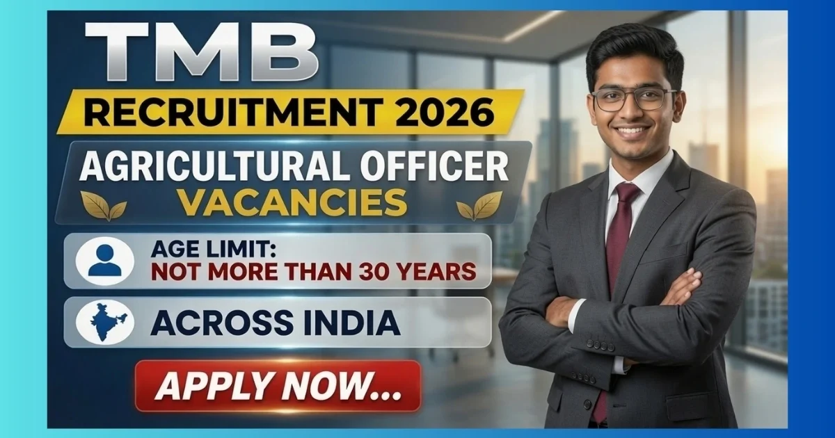 TMB Agricultural Officer Recruitment 2026 official notification for Assistant Manager Scale I posts