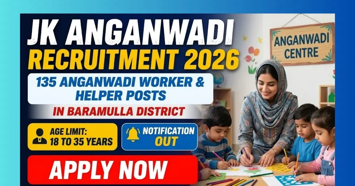 CDPO Poshan URI Baramulla Anganwadi Sangini Sahayika Recruitment 2026 for 29 posts in specific wards