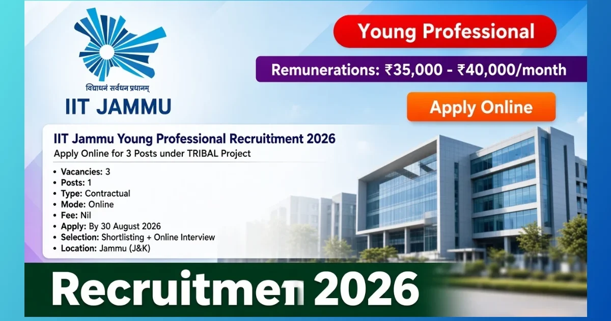 IIT Jammu Young Professional Recruitment 2026