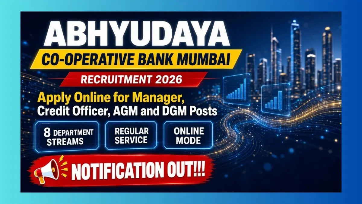 Abhyudaya Bank Mumbai Manager Recruitment 2026 notice for credit and executive posts