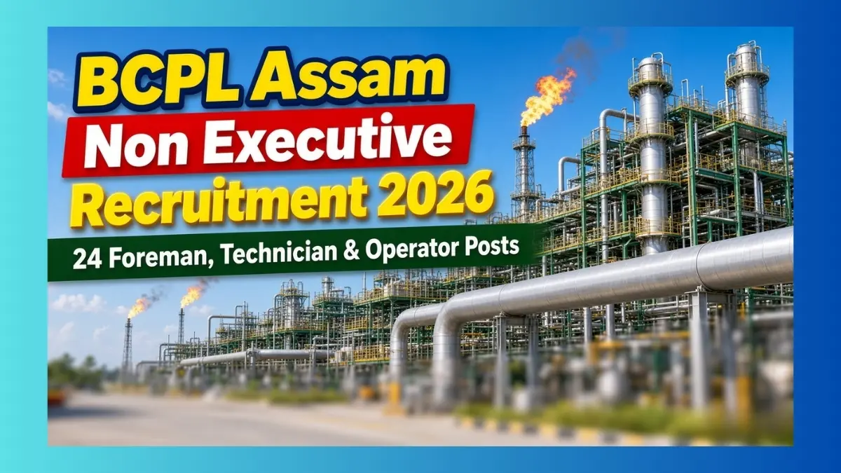 BCPL Assam Non Executive Recruitment 2026 notice for 24 Foreman and Technician posts
