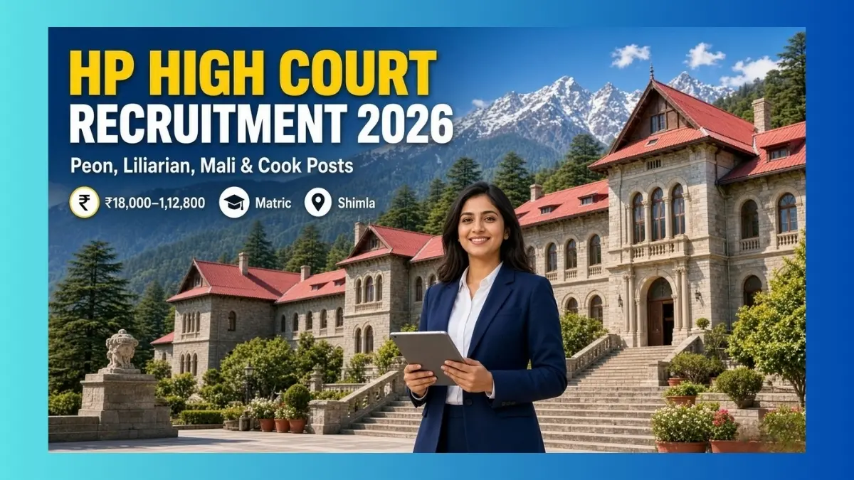 HP High Court Shimla Peon Recruitment 2026 notice for 15 regular posts