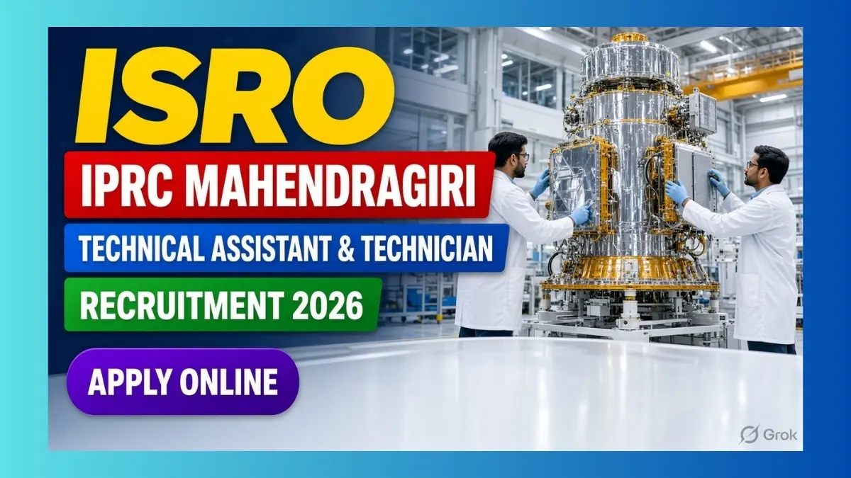 ISRO IPRC Mahendragiri recruitment 2026 notice for 22 technical posts