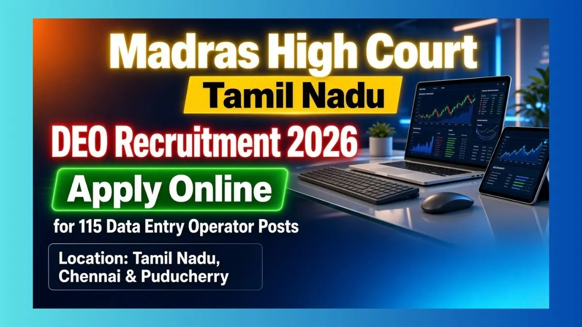Madras High Court Tamil Nadu DEO Recruitment 2026 notice for 115 e-Sewa posts