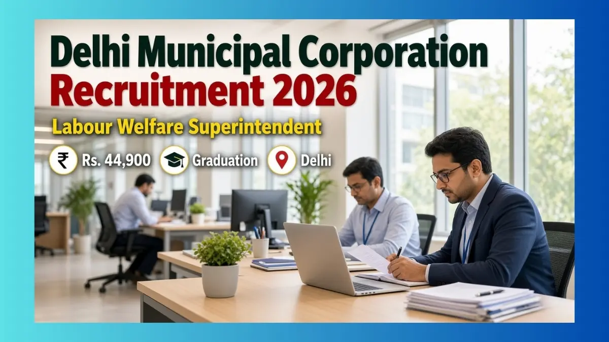 MCD Delhi Labour Welfare Superintendent Recruitment 2026 notice for 9 contract posts
