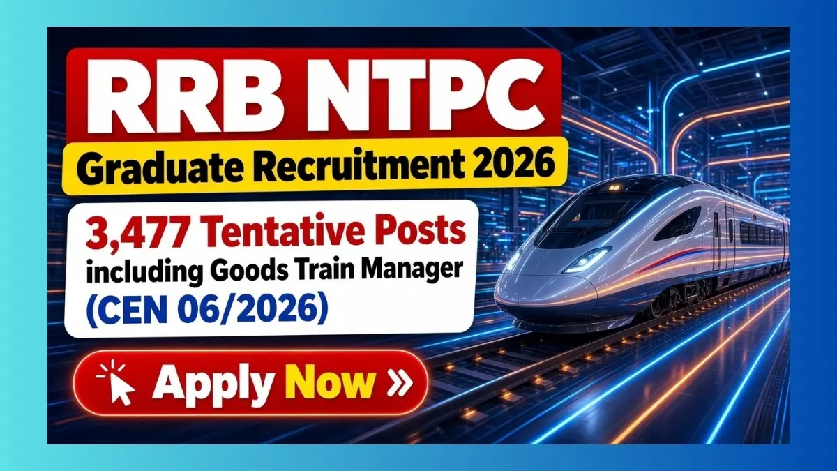 RRB NTPC Graduate Recruitment 2026 indicative notice for 3477 railway posts
