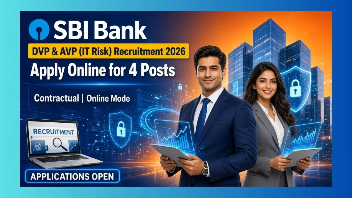 SBI DVP and AVP IT Risk Recruitment 2026 notification for 4 contractual posts