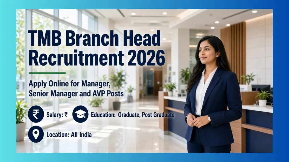 TMB Branch Head Recruitment 2026 official notice for Manager Senior Manager AVP