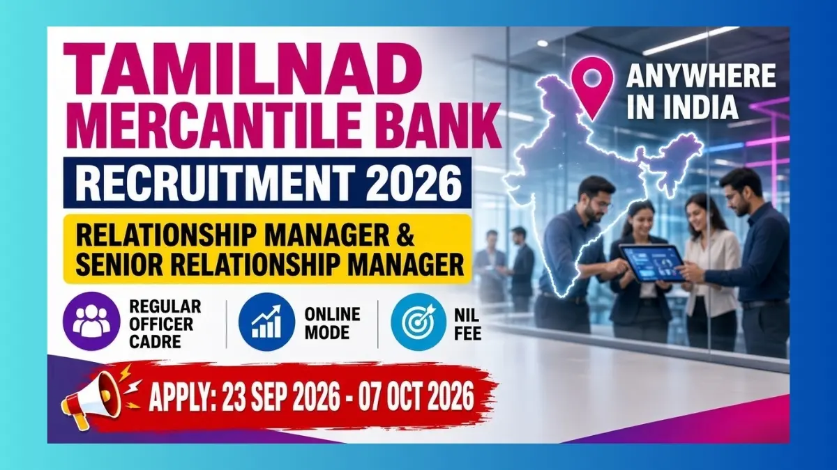 TMB Relationship Manager Recruitment 2026 online form for RM and Senior RM
