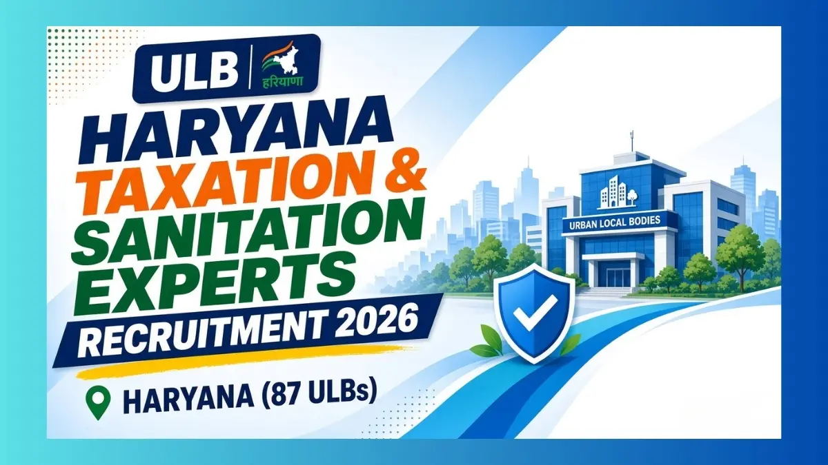ULB Haryana Taxation and Sanitation Experts Recruitment 2026 notice for 195 posts
