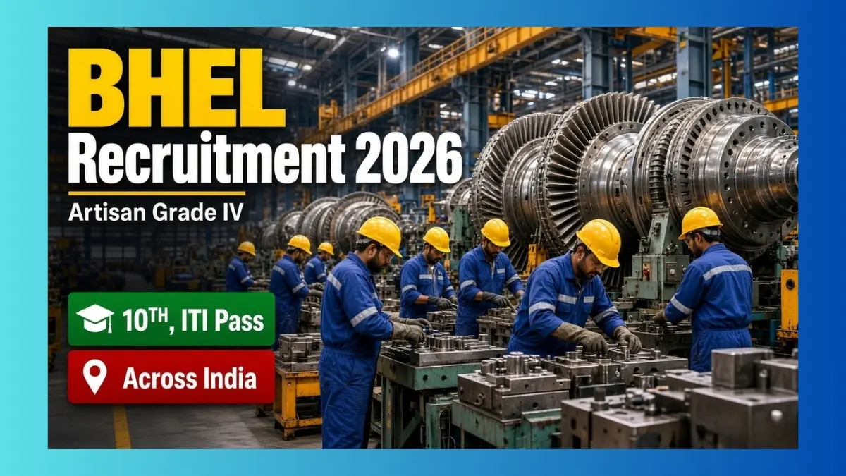 BHEL Artisan Grade IV Recruitment 2026 for 660 posts across nine manufacturing units