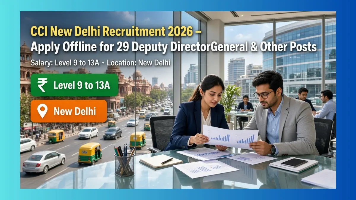 CCI Deputy Director General and other deputation posts 2026 New Delhi