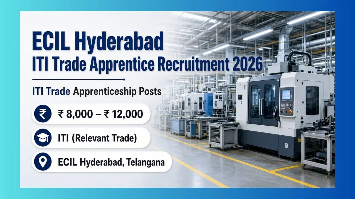 ECIL Hyderabad ITI Trade Apprentice Recruitment 2026 for 310 training seats
