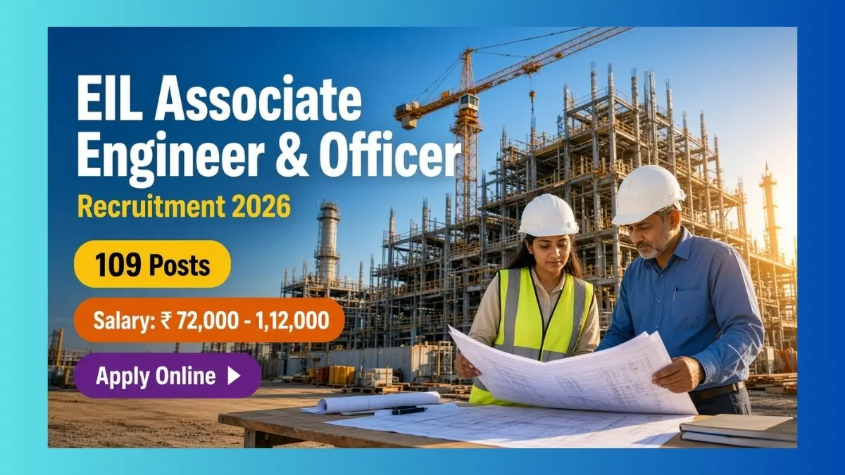 EIL Associate Engineer and Officer fixed-term recruitment 2026 notification details