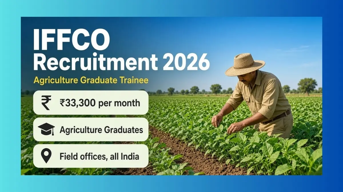 IFFCO Agriculture Graduate Trainee Recruitment 2026 online application for B.Sc. Agriculture graduates