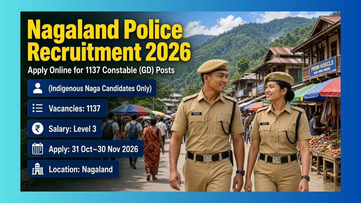 Nagaland Police Constable GD Recruitment 2026 for 1137 posts