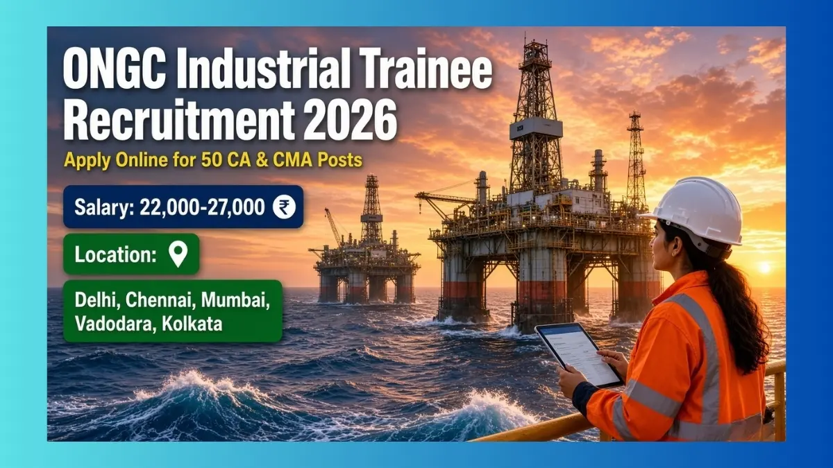 ONGC Industrial Trainee CA CMA recruitment 2026 notification