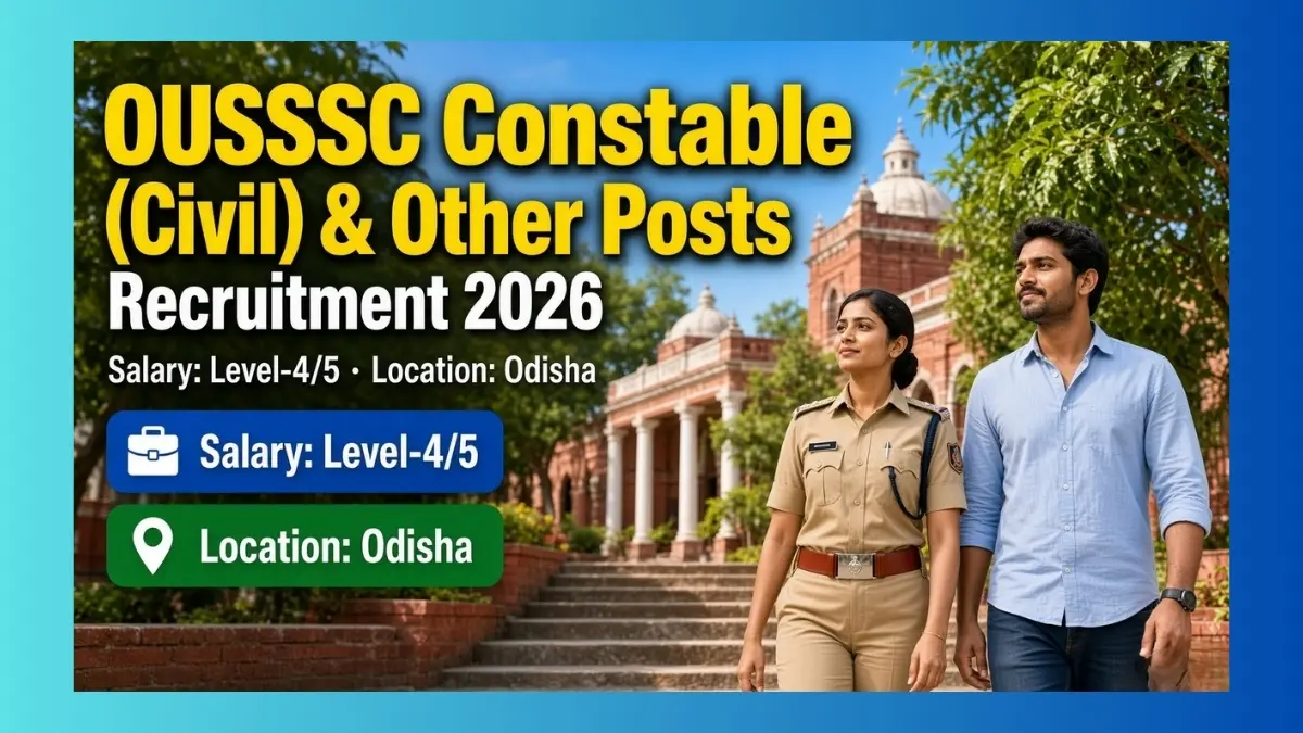 OUSSSC Constable Recruitment 2026 notification for 7268 vacancies