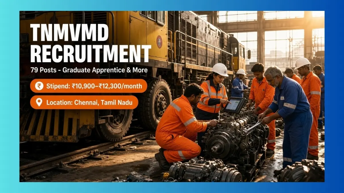 TNMVMD Chennai apprentice training places for mechanical and automobile engineers 2026