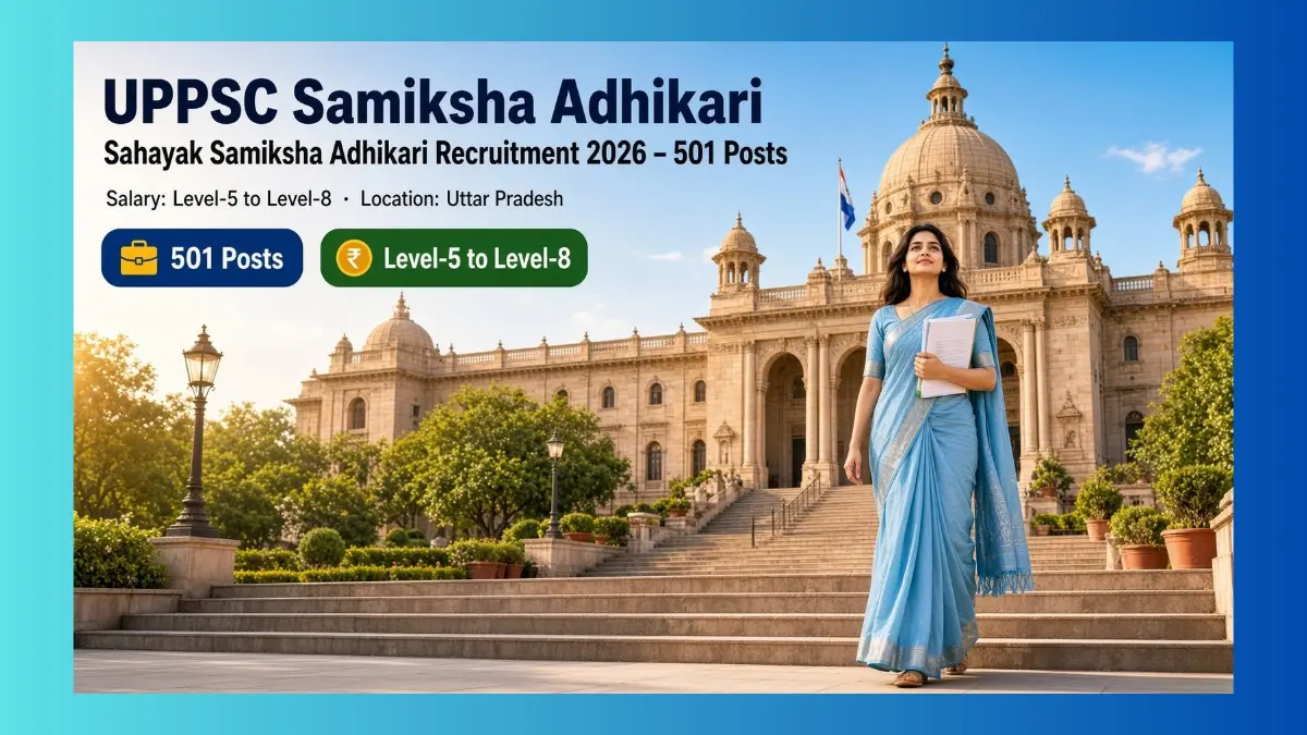 UPPSC Samiksha Adhikari Sahayak Samiksha Adhikari Recruitment 2026 501 Posts
